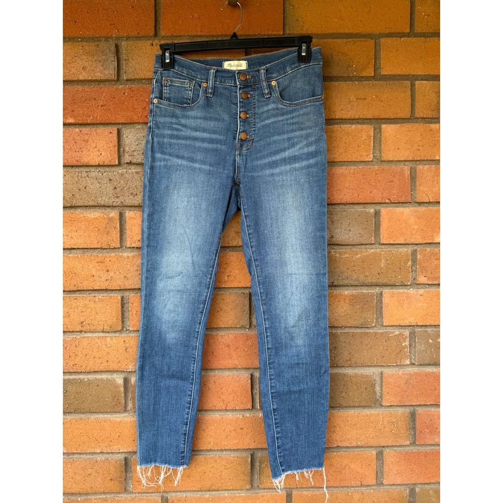 Madewell 9" Mid-Rise Skinny Leg Jeans Button Front‎ | Hayes Wash | Size 28